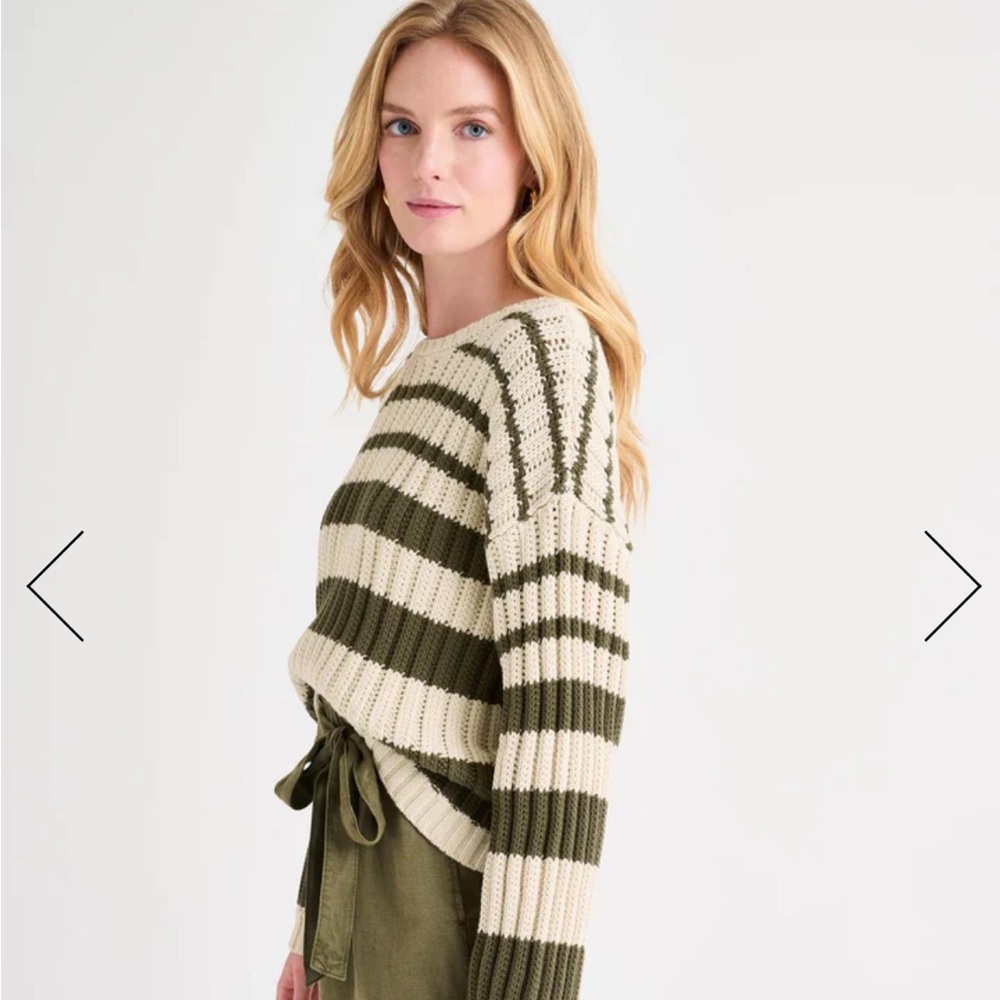 Splendid X Rachelove Striped Crew Neck Reversible Cardigan Sweater sz XS - Picture 8 of 13